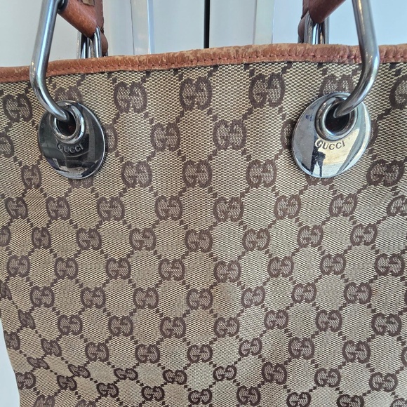 Gucci VTG Canvas Eclipse Tote - Picture 11 of 16